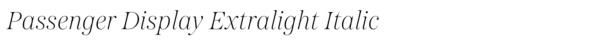Passenger Display Extralight Italic image
